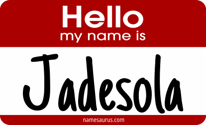 Hello my name is Jadesola png download