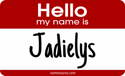 Hello my name is Jadielys png download