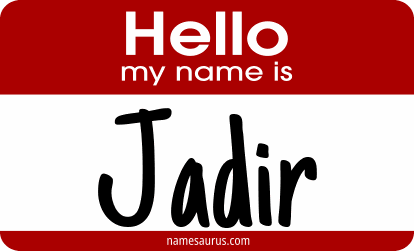 Hello my name is Jadir png download