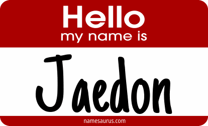 Hello my name is Jaedon png download
