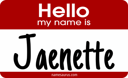 Hello my name is Jaenette png download