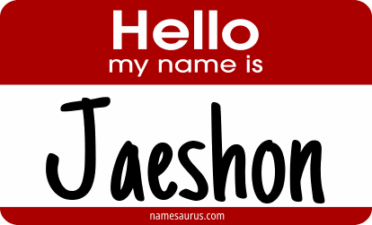 Hello my name is Jaeshon png download