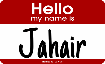 Hello my name is Jahair png download