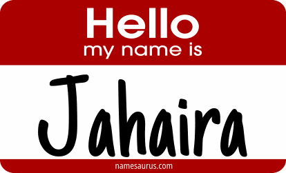Hello my name is Jahaira png download