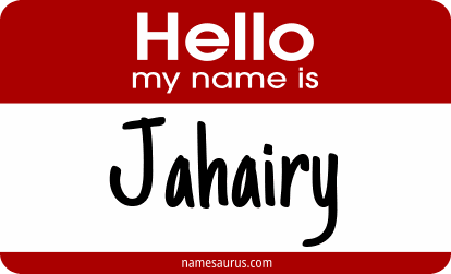 Hello my name is Jahairy png download