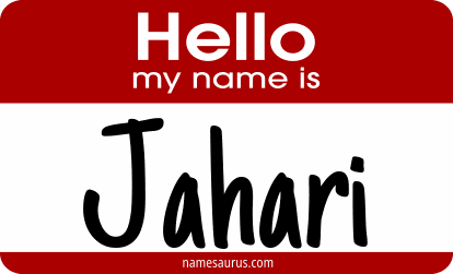 Hello my name is Jahari png download