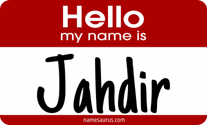 Hello my name is Jahdir png download