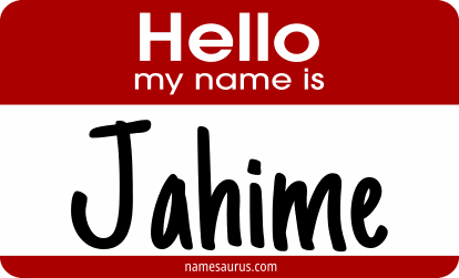 Hello my name is Jahime png download