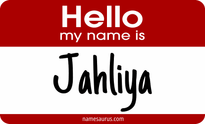 Hello my name is Jahliya png download