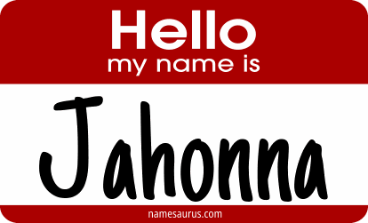 Hello my name is Jahonna png download
