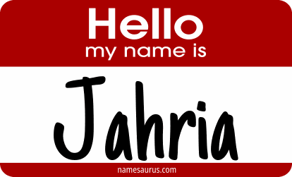 Hello my name is Jahria png download