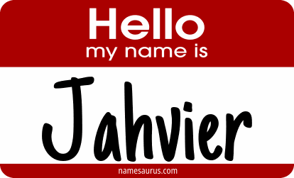 Hello my name is Jahvier png download