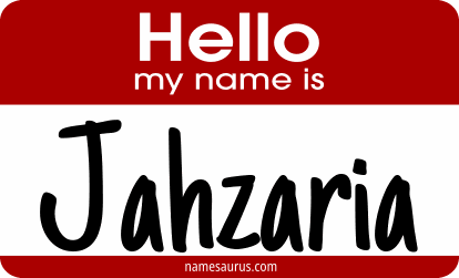 Hello my name is Jahzaria png download