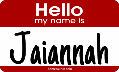 Hello my name is Jaiannah png download
