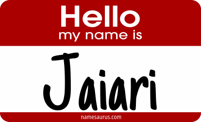 Hello my name is Jaiari png download