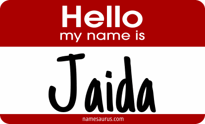 Hello my name is Jaida png download