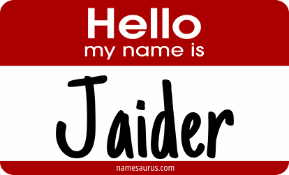 Hello my name is Jaider png download