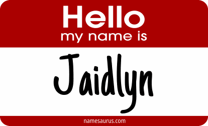 Hello my name is Jaidlyn png download