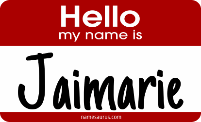 Hello my name is Jaimarie png download