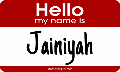 Hello my name is Jainiyah png download