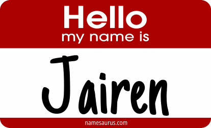 Hello my name is Jairen png download
