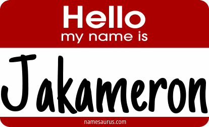 Hello my name is Jakameron png download