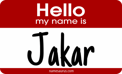 Hello my name is Jakar png download
