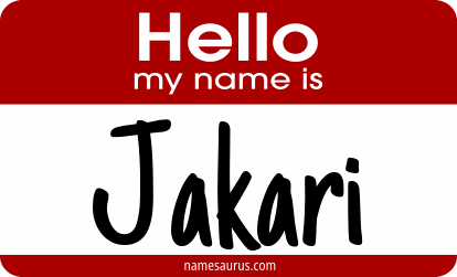 Hello my name is Jakari png download