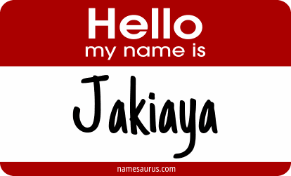 Hello my name is Jakiaya png download