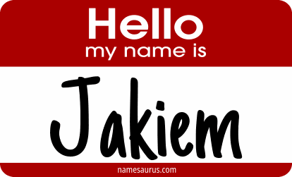 Hello my name is Jakiem png download