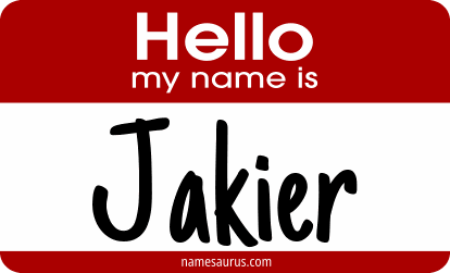 Hello my name is Jakier png download