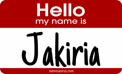 Hello my name is Jakiria png download