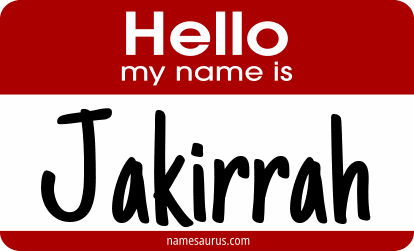 Hello my name is Jakirrah png download