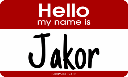 Hello my name is Jakor png download