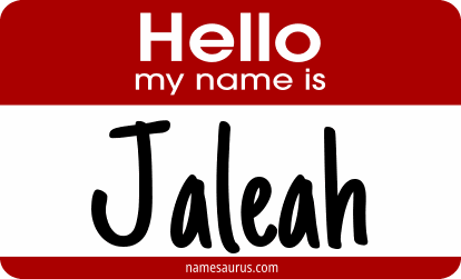 Hello my name is Jaleah png download