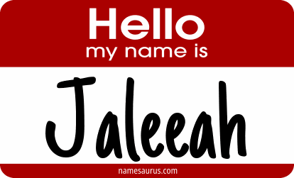 Hello my name is Jaleeah png download