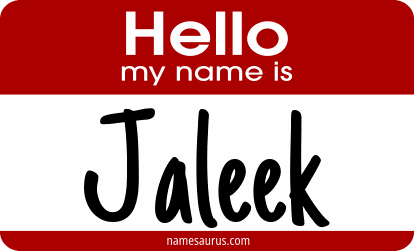 Hello my name is Jaleek png download