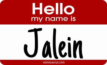 Hello my name is Jalein png download