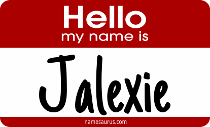Hello my name is Jalexie png download