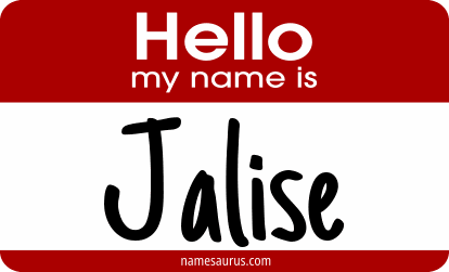 Hello my name is Jalise png download