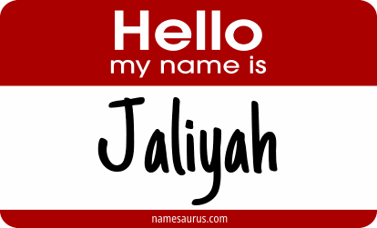 Hello my name is Jaliyah png download
