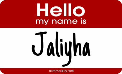 Hello my name is Jaliyha png download
