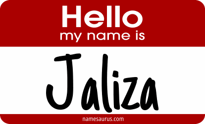 Hello my name is Jaliza png download