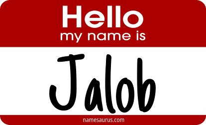 Hello my name is Jalob png download
