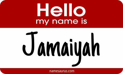 Hello my name is Jamaiyah png download