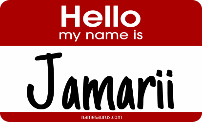 Hello my name is Jamarii png download
