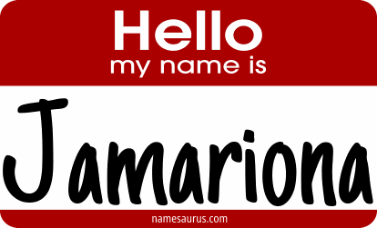 Hello my name is Jamariona png download