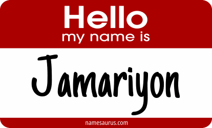 Hello my name is Jamariyon png download