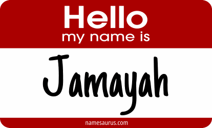 Hello my name is Jamayah png download