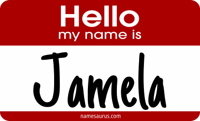 Hello my name is Jamela png download